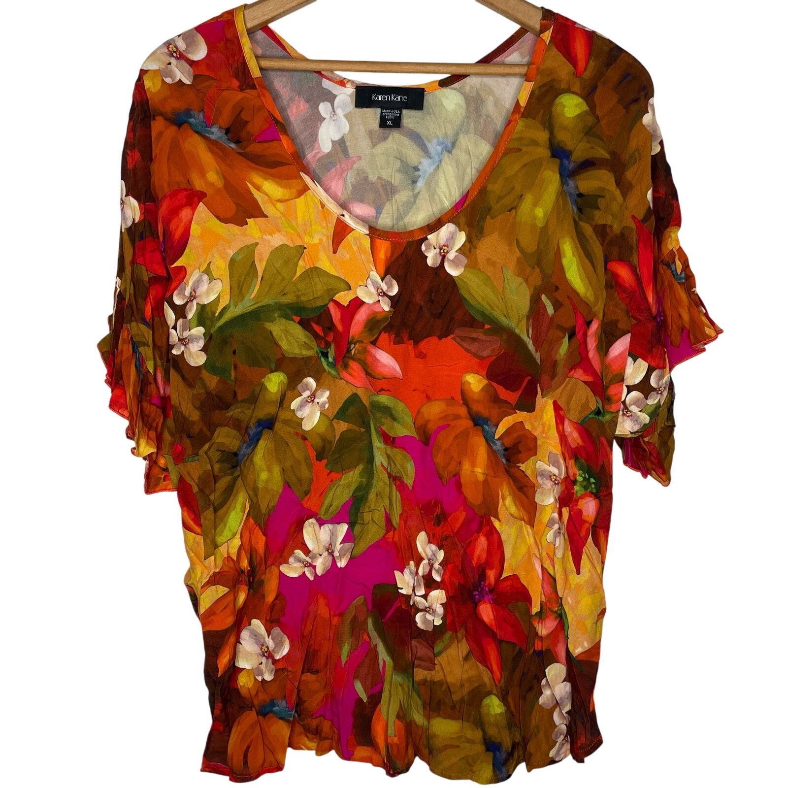 Other Karen Kane Colorful Blouse Size XL / US 12-14 / IT 48-50 - 1 Thumbnail
