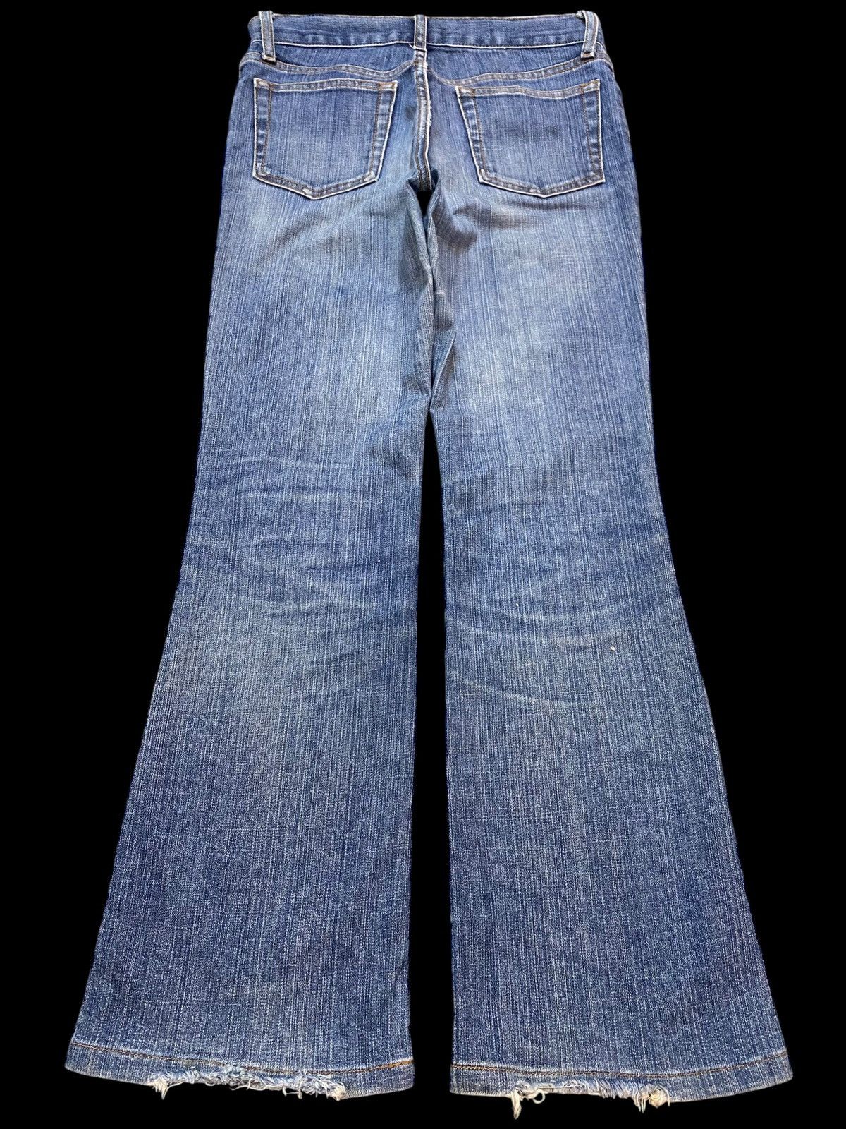 Japanese Brand Vintage Japanese Brand Blue Wash Distressed Flare Jeans Size US 28 / EU 44 - 2 Thumbnail