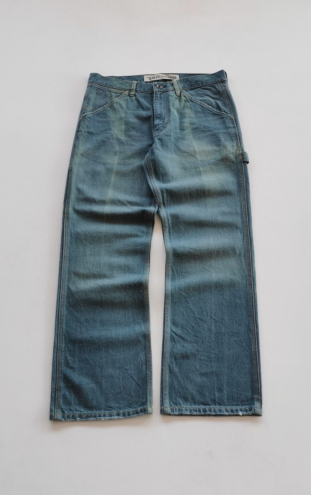 Gap × Yeezy Sunfaded Vintage Gap Slim Fit Carpenter Denim Jeans Size US 34 / EU 50 - 4 Thumbnail