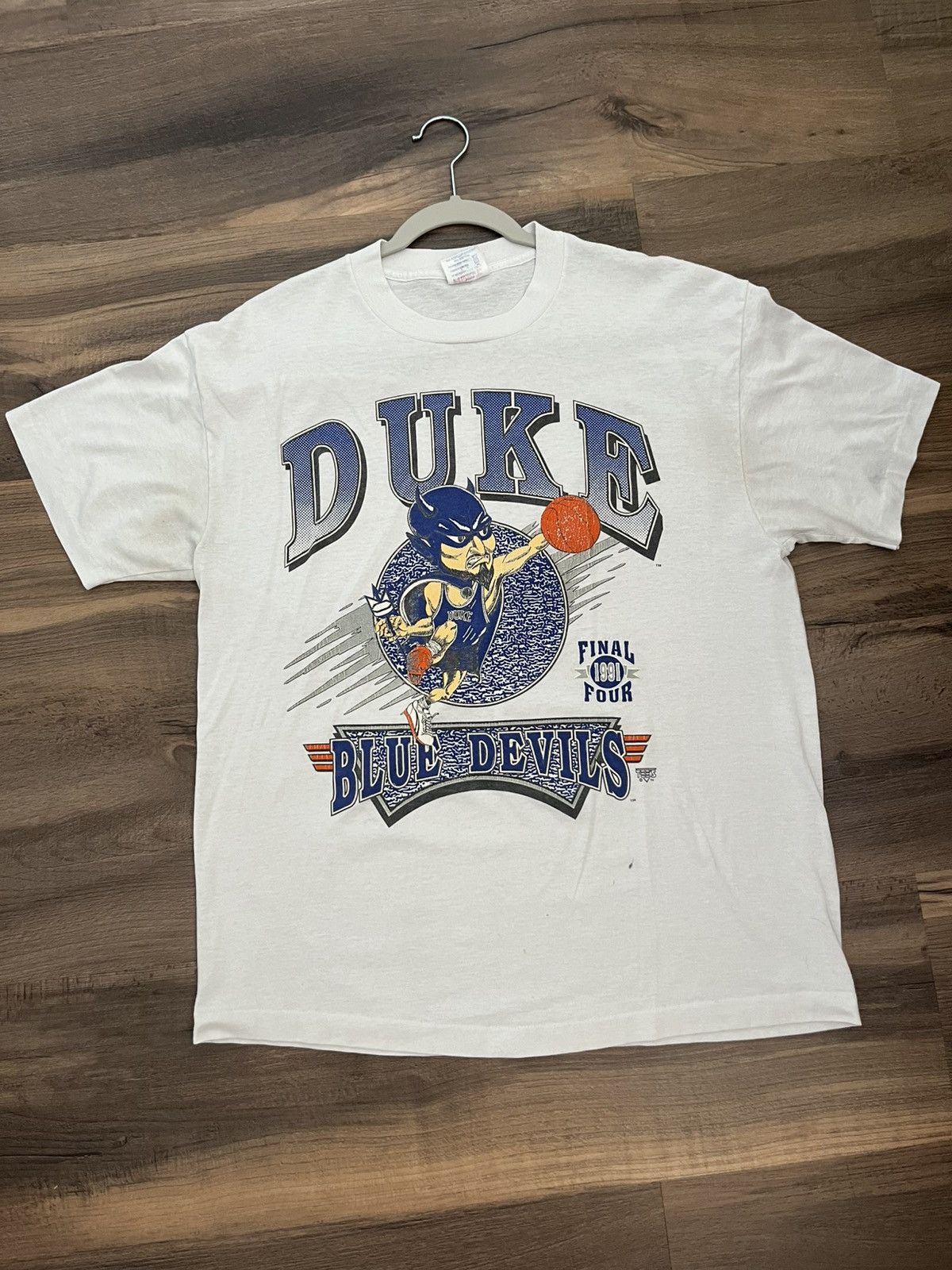 Vintage Vintage 1990s Duke basketball Tee Size US L / EU 52-54 / 3 - 1 Thumbnail