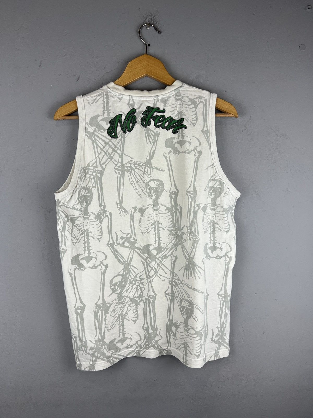No Fear × Vintage Vintage No Fear Big Skull AOP Y2K Skeleton Tank Top Size US M / EU 48-50 / 2 - 2 Thumbnail