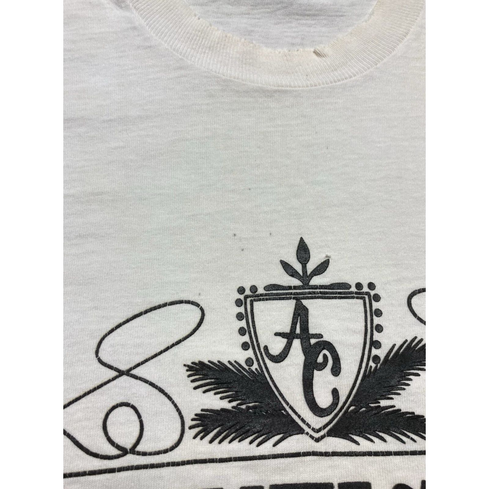 Fruit Of The Loom VINTAGE 90s graphic T-Shirt Atlantic City New Jersey NJ ocean beach cotton Large Mens T-Shirt White 90s Size US L / EU 52-54 / 3 - 6 Thumbnail
