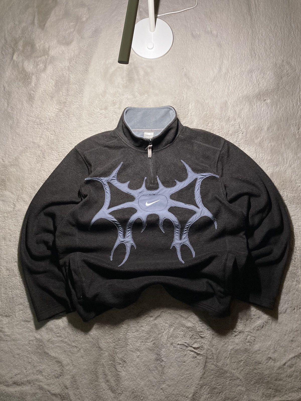 Nike × Vintage ⛩️Nike 1/3zip custom fleece vintage y2k big logo neotrible ⛩️ Size US L / EU 52-54 / 3 - 2 Thumbnail