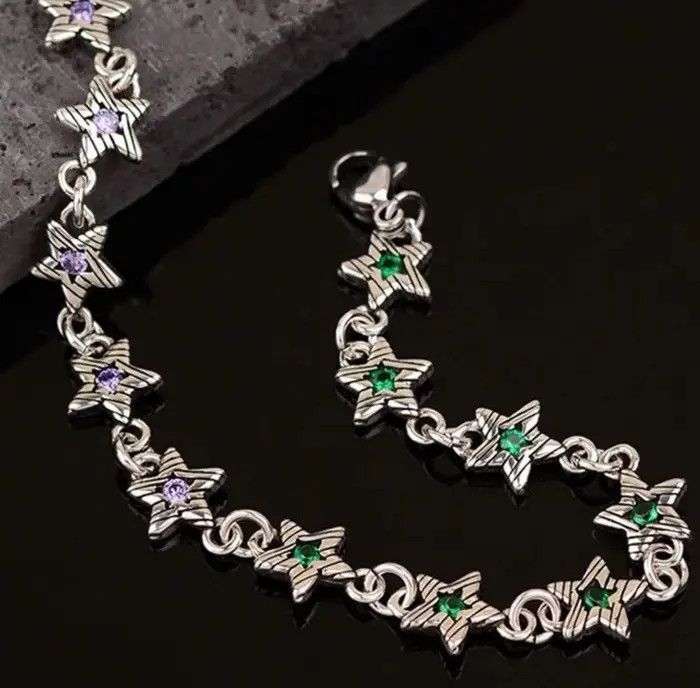 Jewelry Creative Handmade Stars Zircons Chain Bracelets Size ONE SIZE - 2 Thumbnail