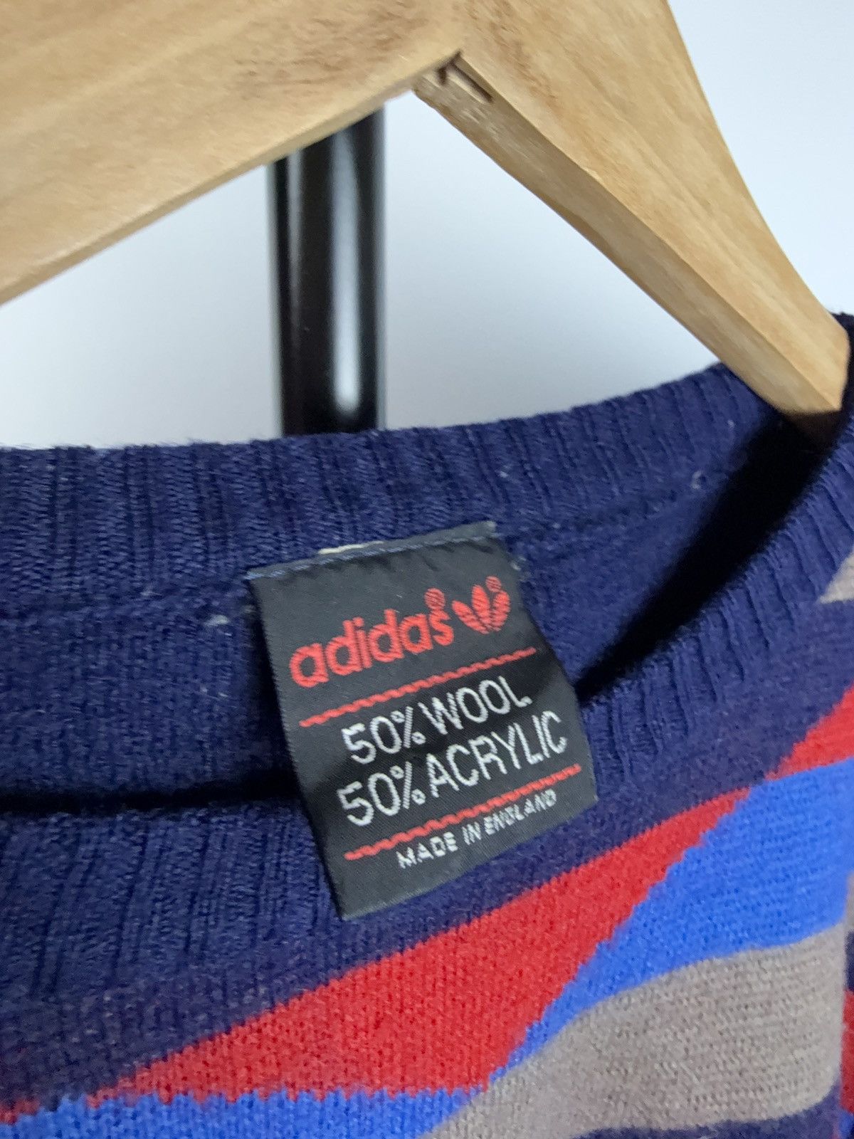 Adidas × Vintage Vintage Adidas 80-90s made in England knitted sweater Size US S / EU 44-46 / 1 - 4 Thumbnail