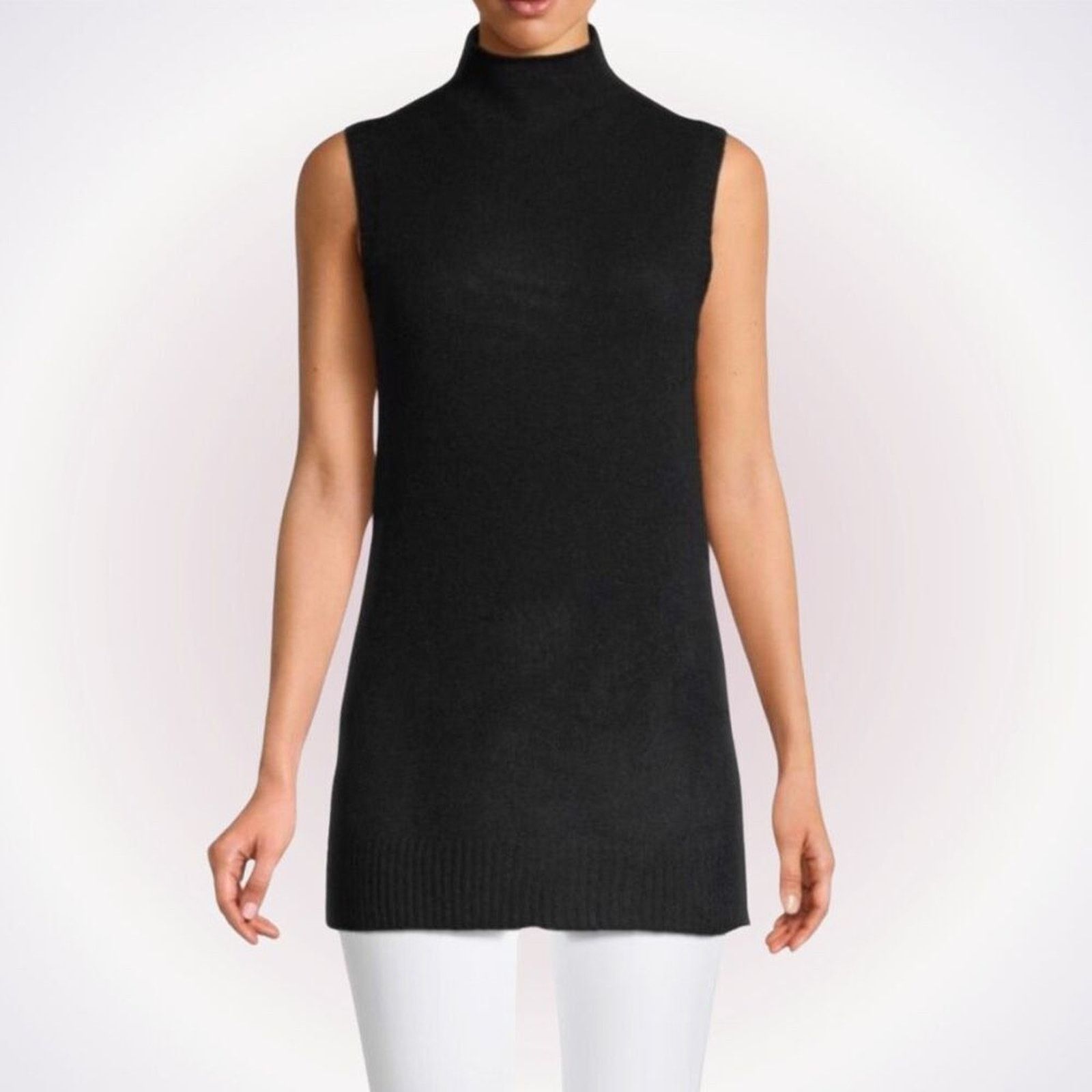 Saks Fifth Avenue Cashmere Black Turtleneck Sz XS