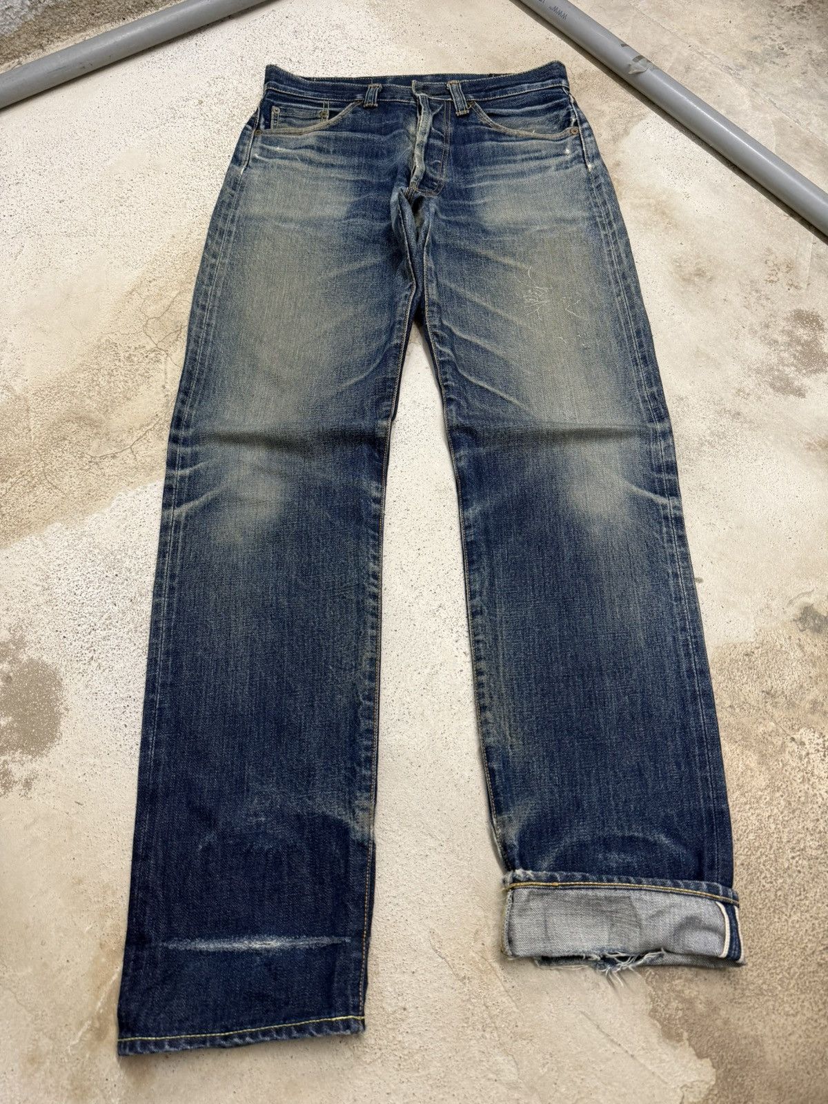 Japanese Brand Chikiriya Selvedge Chainstitch Mudwash Japanese Denim Size US 30 / EU 46 - 1 Thumbnail