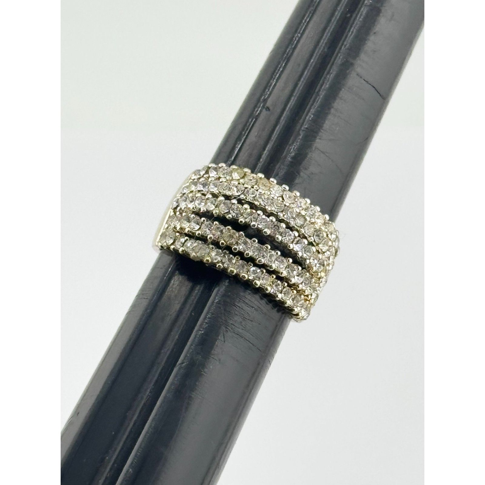 Vintage Vintage CZ stone band ring size 9 Size ONE SIZE - 2 Thumbnail