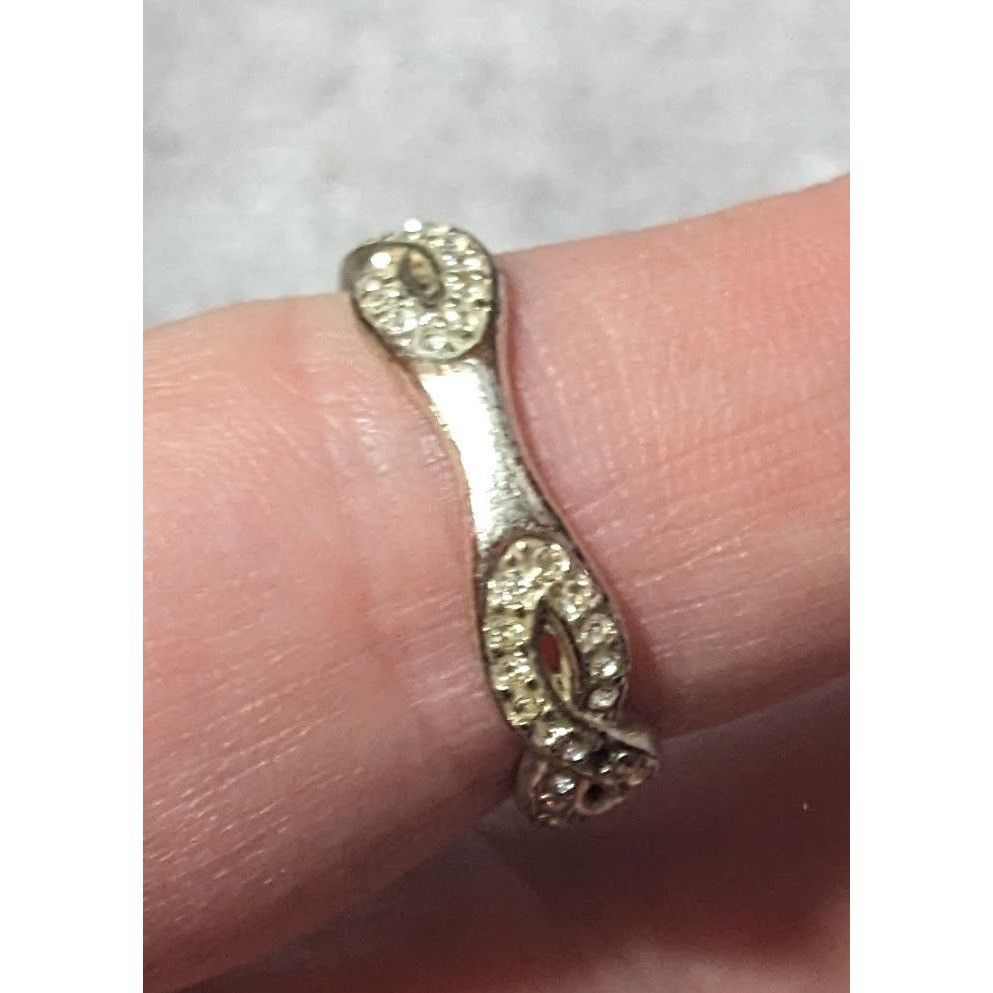 Other Infinity Clear Stoned Silver Tone Ring Size 8 Size ONE SIZE - 5 Thumbnail