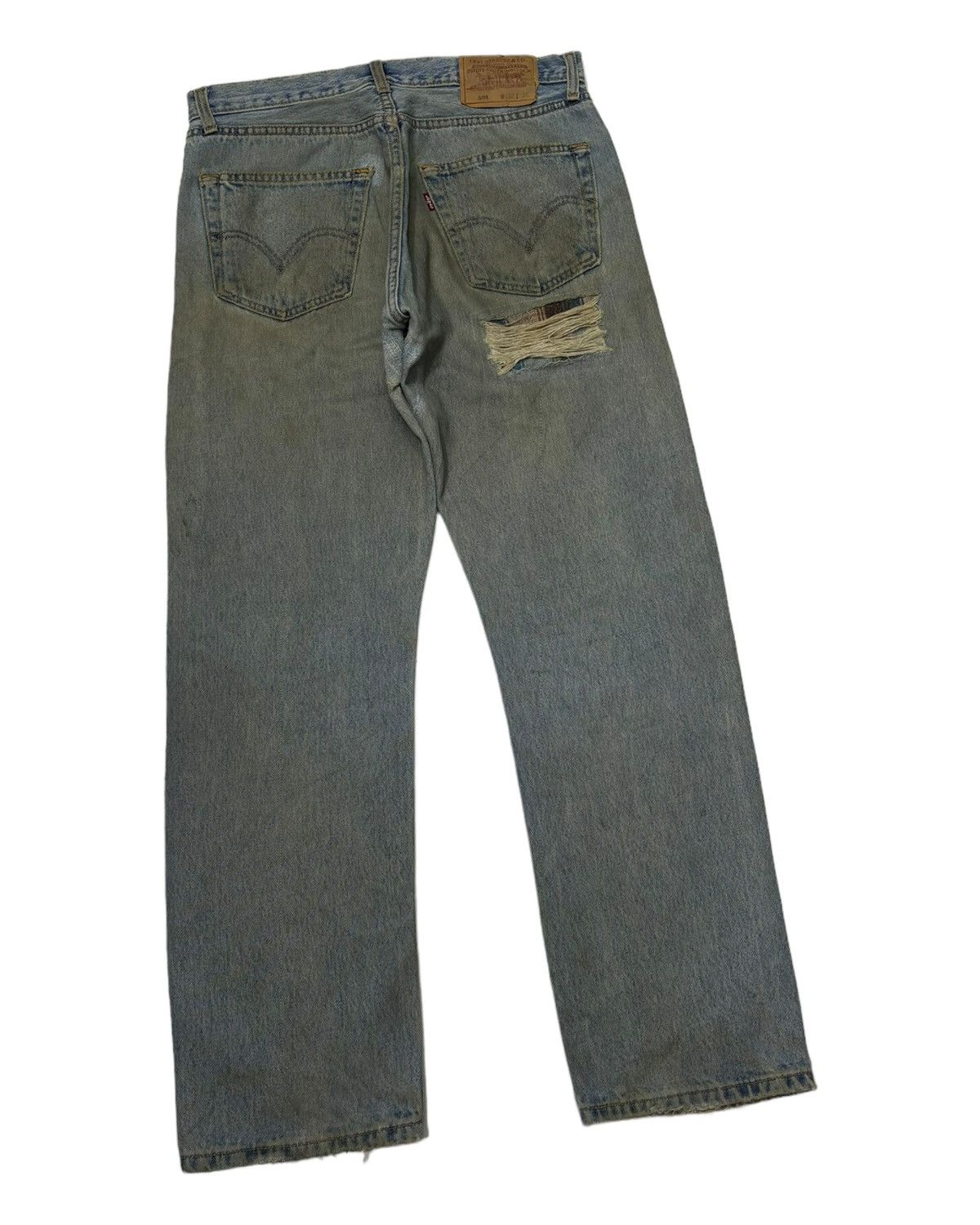 Levi's RARE‼️LEVIS 501 VINTAGE DISTRESS PATCHWORK DENIM Size US 32 / EU 48 - 8 Thumbnail