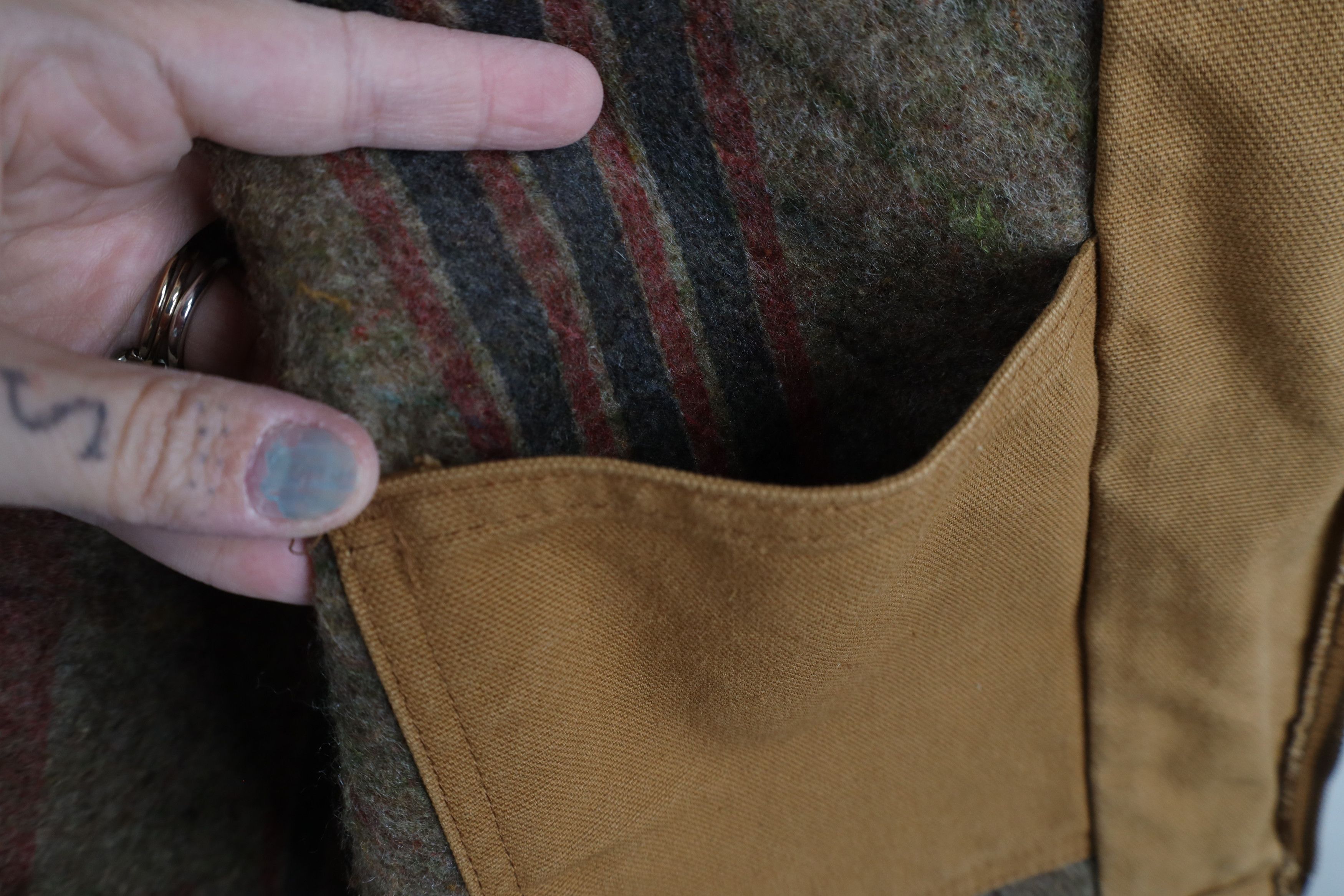 Dickies × Vintage Vintage 90s Dickies Blanket Lined Detroit Jacket Duck Brown Size US XXL / EU 58 / 5 - 12 Thumbnail