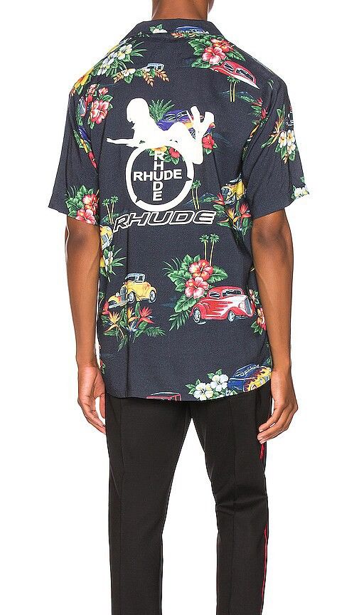 Rhude Rhude Rayon Hawaiian Shirt Hot Rod Girl Size US XL / EU 56 / 4 - 1 Thumbnail