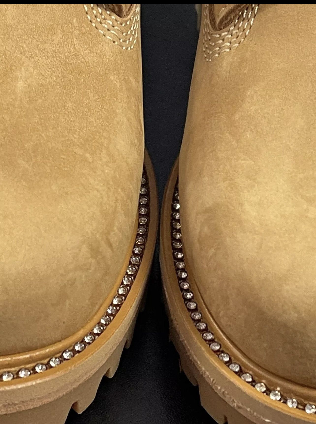 Jimmy Choo Size 5 - Jimmy Choo X Timberland Suede Crystal Encrusted Size US 5 / IT 35 - 11 Thumbnail