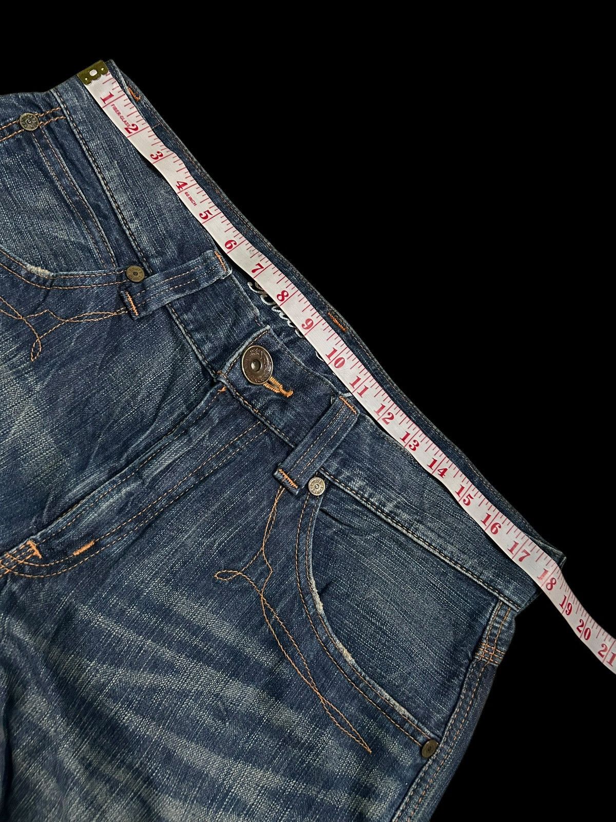 Japanese Brand × Kapital × Vintage EDWIN Blue Trip 503 Rare Design Denim ☠️☠️ Size US 36 / EU 52 - 13 Thumbnail
