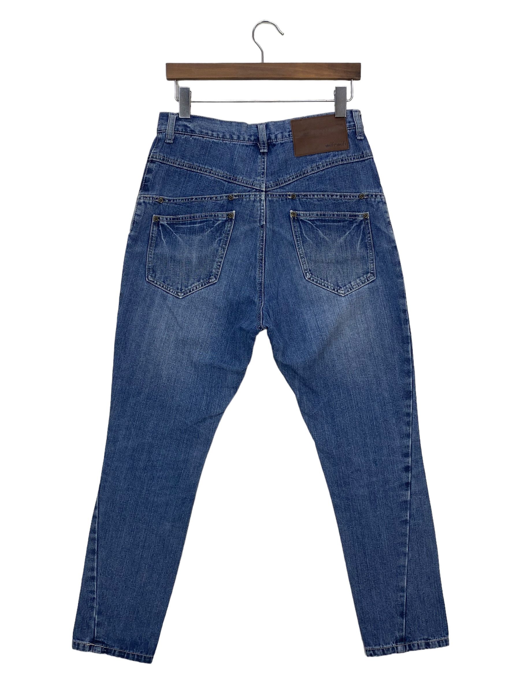 image of Michel Klein Mili Mili Baker Pocket Drop Crotch Jeans in Blue, Men's (Size 30)