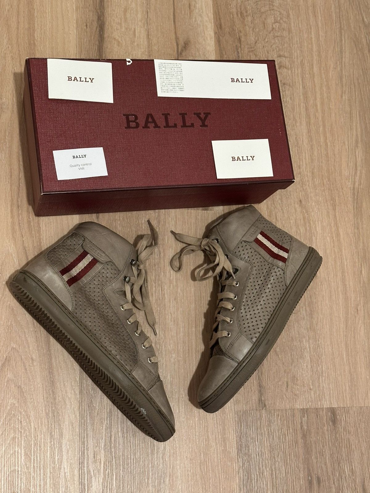 Bally Bally Men’s Sneakers Hi Top “OLIR” Tan Size 10M Size US 9.5 / EU 42-43 - 2 Thumbnail