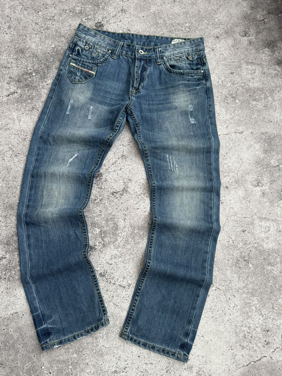 Diesel × Vintage Vintage Diesel Y2K distressed dirty jeans pants Size US 33 - 2 Thumbnail