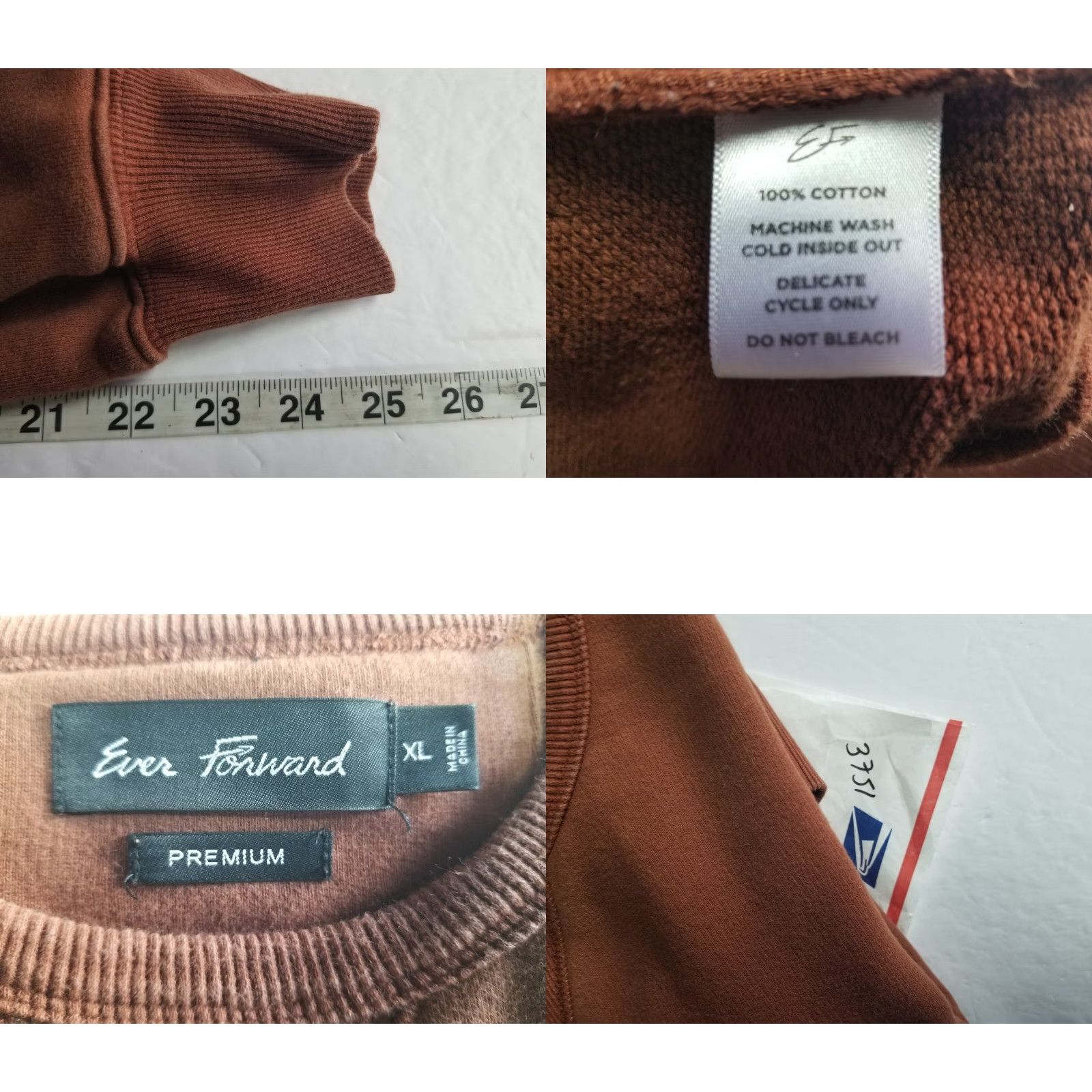 Vintage Ever Forward Sweatshirt Mens XL Brown Crewneck Premium Rustic PullOver Crewneck XLarge Size US XL / EU 56 / 4 - 8 Thumbnail