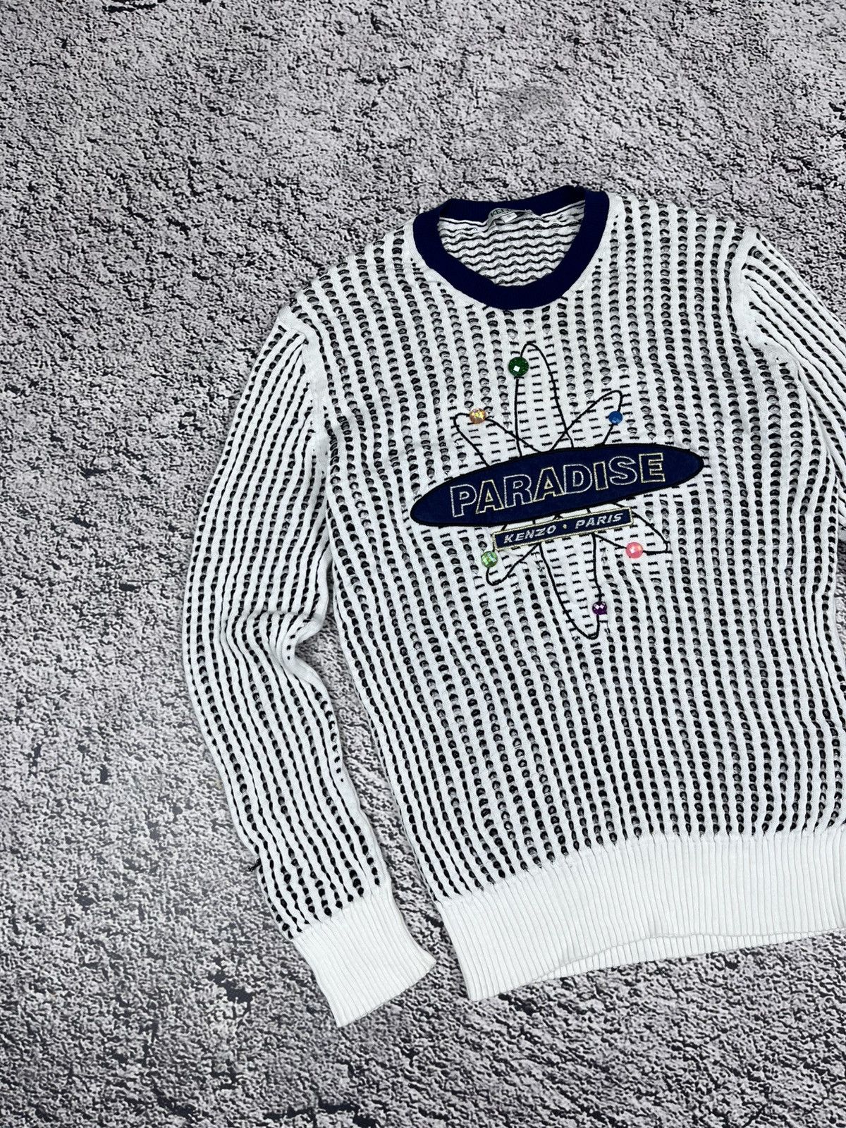 Kenzo Vintage Kenzo Paris Paradise Web Mesh sweater logo size S Size S / US 4 / IT 40 - 2 Thumbnail