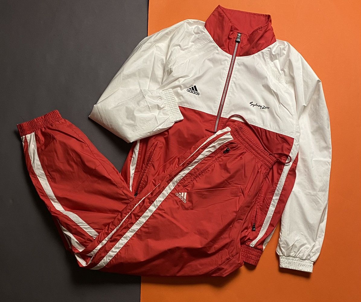 image of Adidas Austria Team 00S Track Suit Olympic Games Sydney in Red, Men's (Size 33)