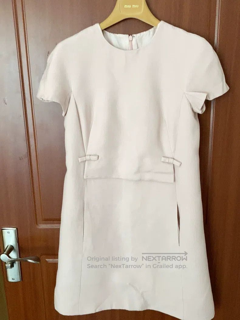 Valentino Valentino Bow mulberry silk wool silk wool dress Size S / US 4 / IT 40 - 1 Thumbnail