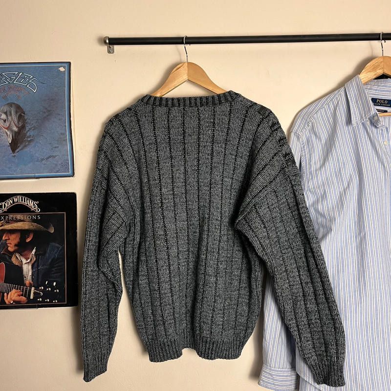 Designer St. Michael’s Knitted V-Neck Jumper - M Size US M / EU 48-50 / 2 - 7 Thumbnail