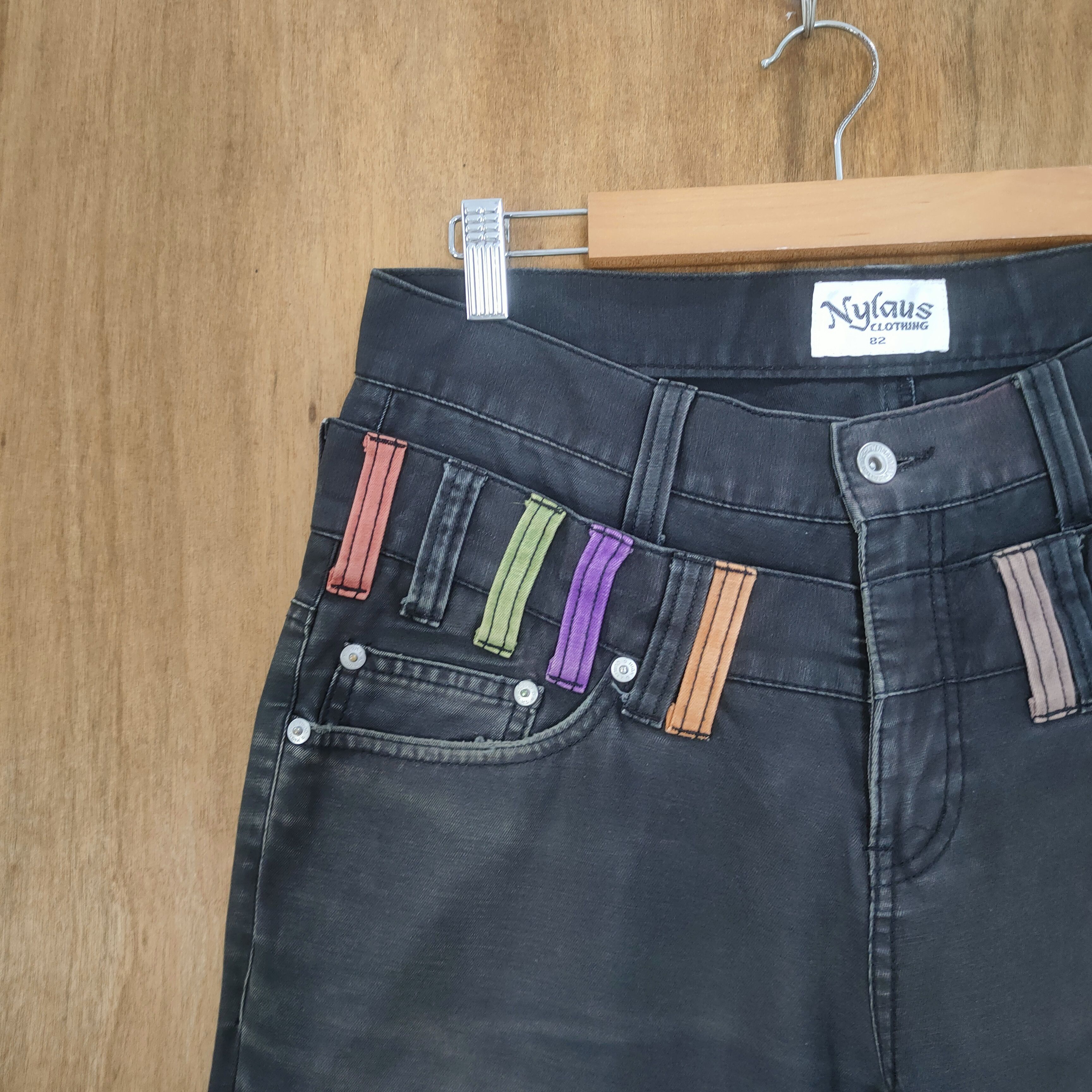 Japanese Brand DOUBLE WAIST BLACK TROUSERS PANTS Size US 32 / EU 48 - 4 Thumbnail