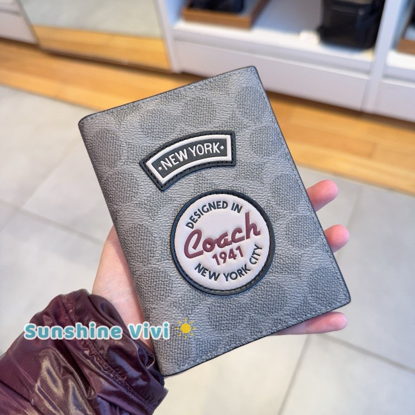 Coach NWT Coach Passport Card Case Patches Gunmetal/Grey CCF34 Size ONE SIZE - 1 Thumbnail