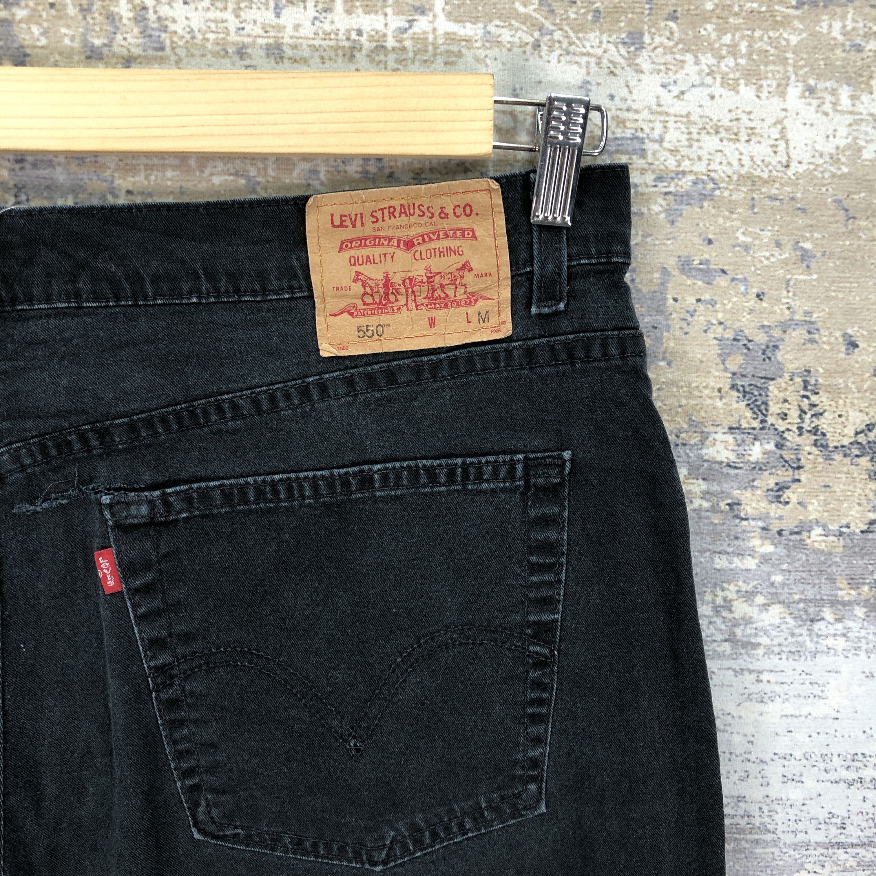 Levi's Vintage Y2K Levis Super Black Jeans Levi's Tapered Denim Size US 40 / EU 56 - 3 Thumbnail