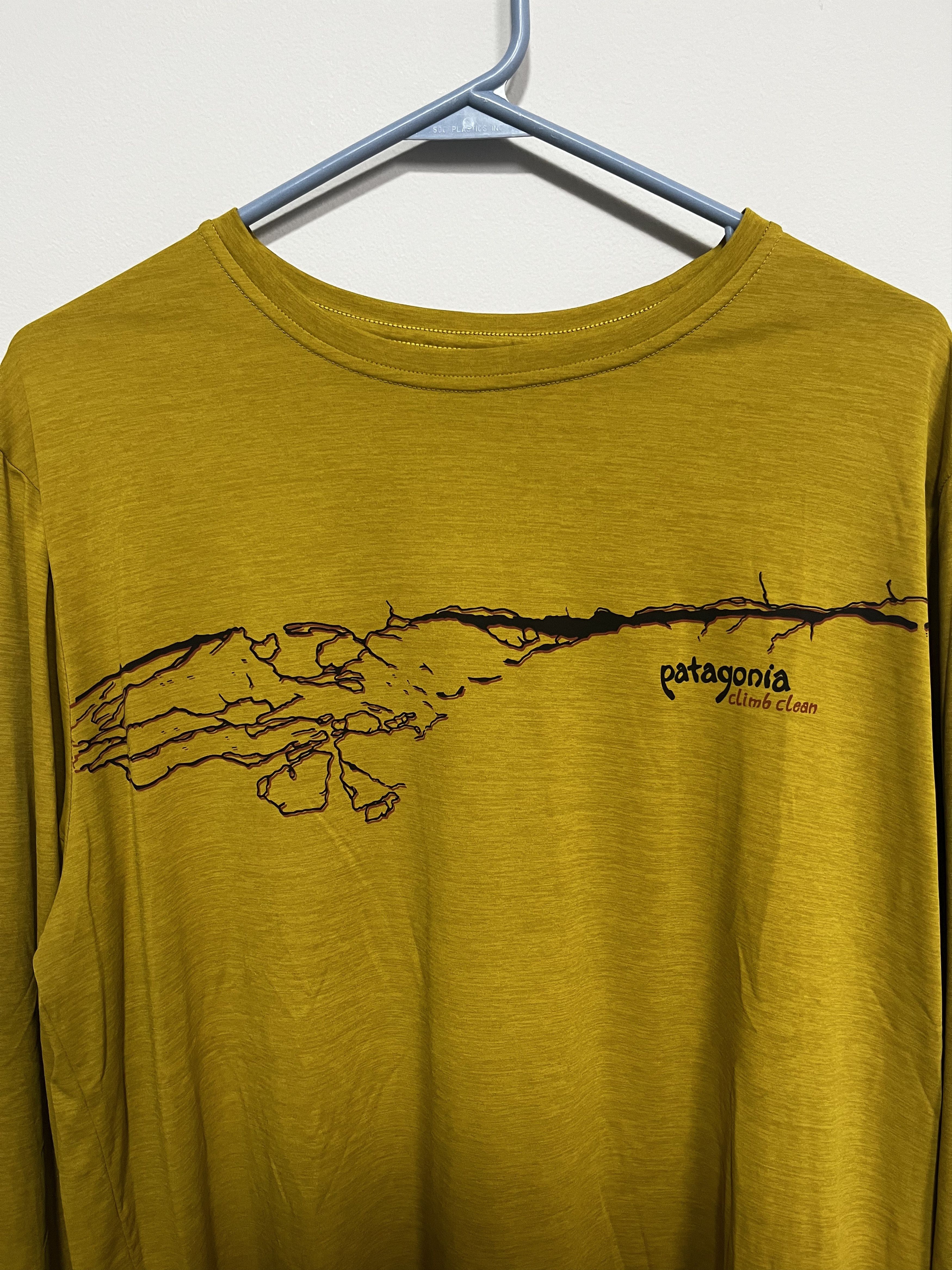 Patagonia patagonia Climb Clean Long Sleeve Mustard Yellow (Size L) Size US L / EU 52-54 / 3 - 2 Thumbnail