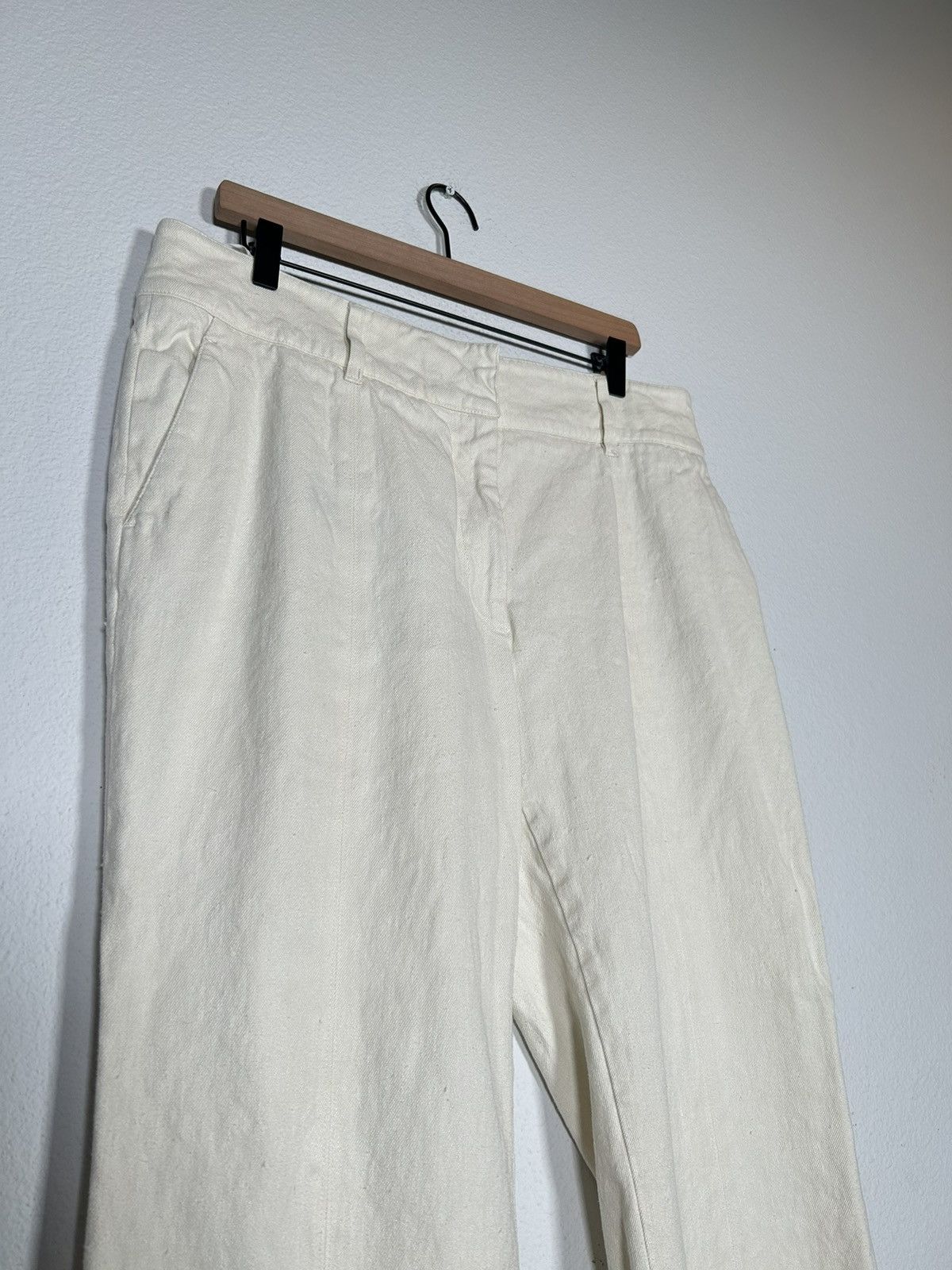 Gabriela Hearst Hemp Cotton Flared Pants Size 36" / US 14 / IT 50 - 2 Thumbnail