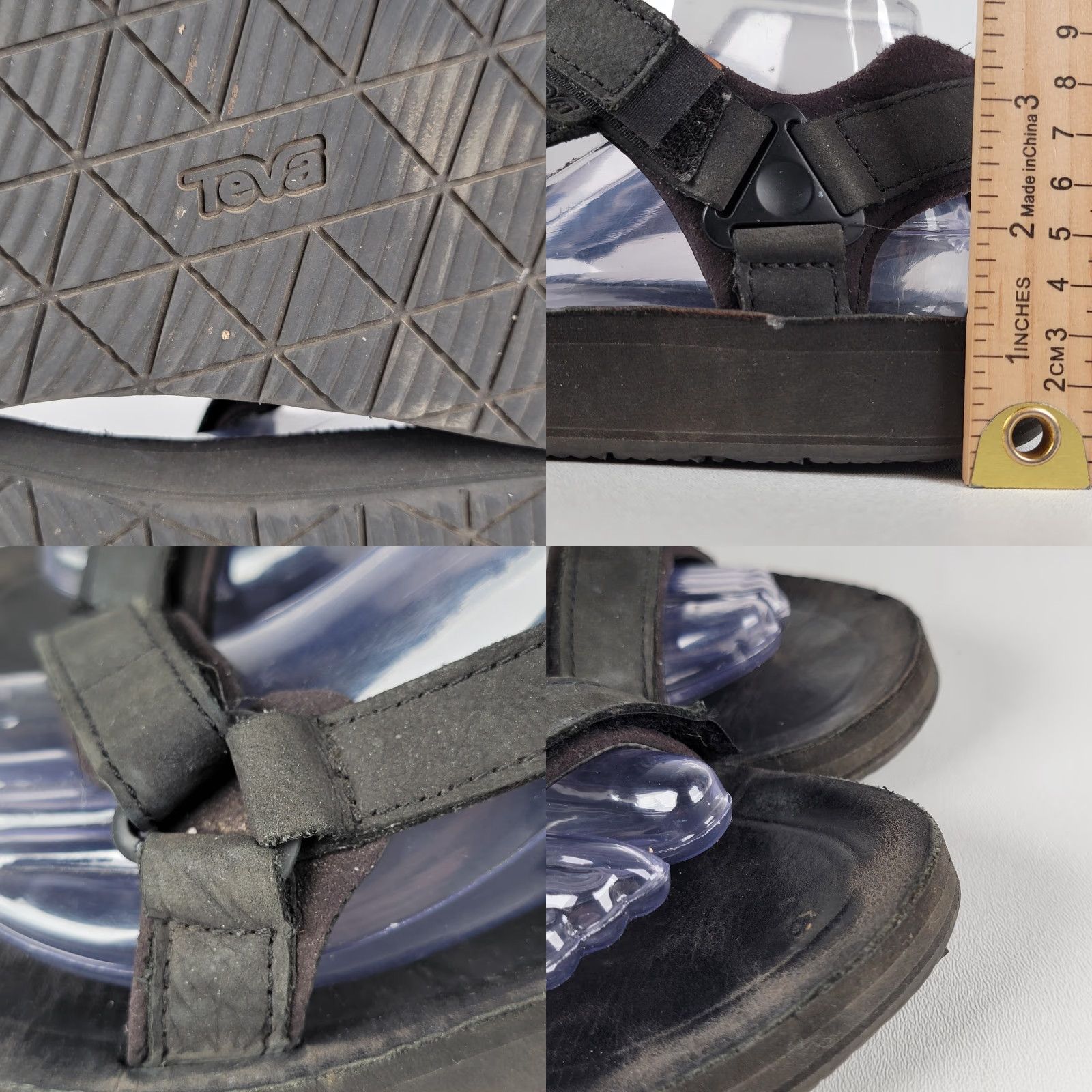 Teva TEVA Original Universal Premier Women Sport Sandals Leather Black US 9 / UK 7 Sandals Womens Leather Black Teva Original Universal Premier Sandals 9 7 Size US 7 / IT 37 - 8 Thumbnail