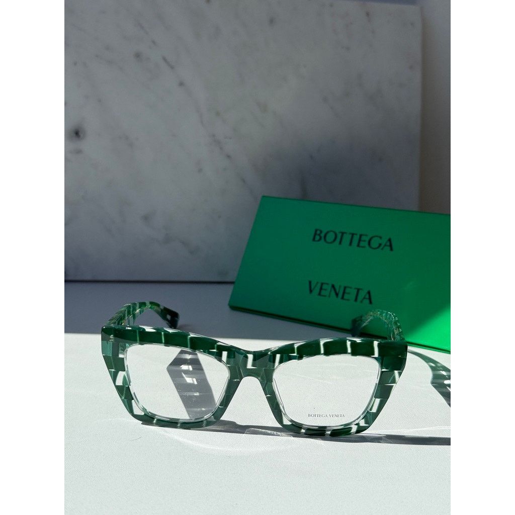 Bottega Veneta NEW Bottega Veneta BV1215S Braided Green Cat Eye Frames Size ONE SIZE - 4 Thumbnail