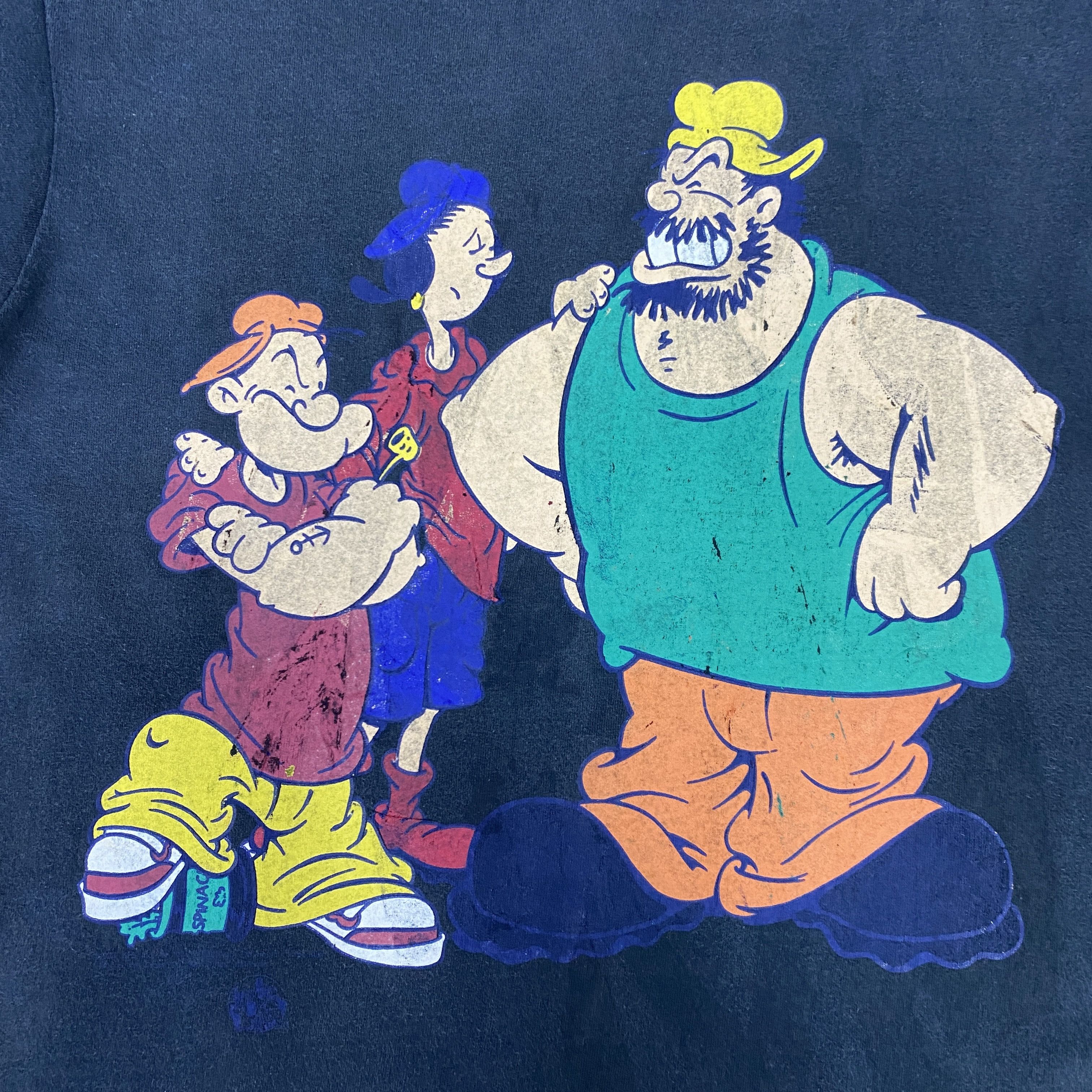 Fruit Of The Loom Vintage Popeye Olive Oyl Brutus Bluto Tshirt - I077 Size US M / EU 48-50 / 2 - 3 Thumbnail