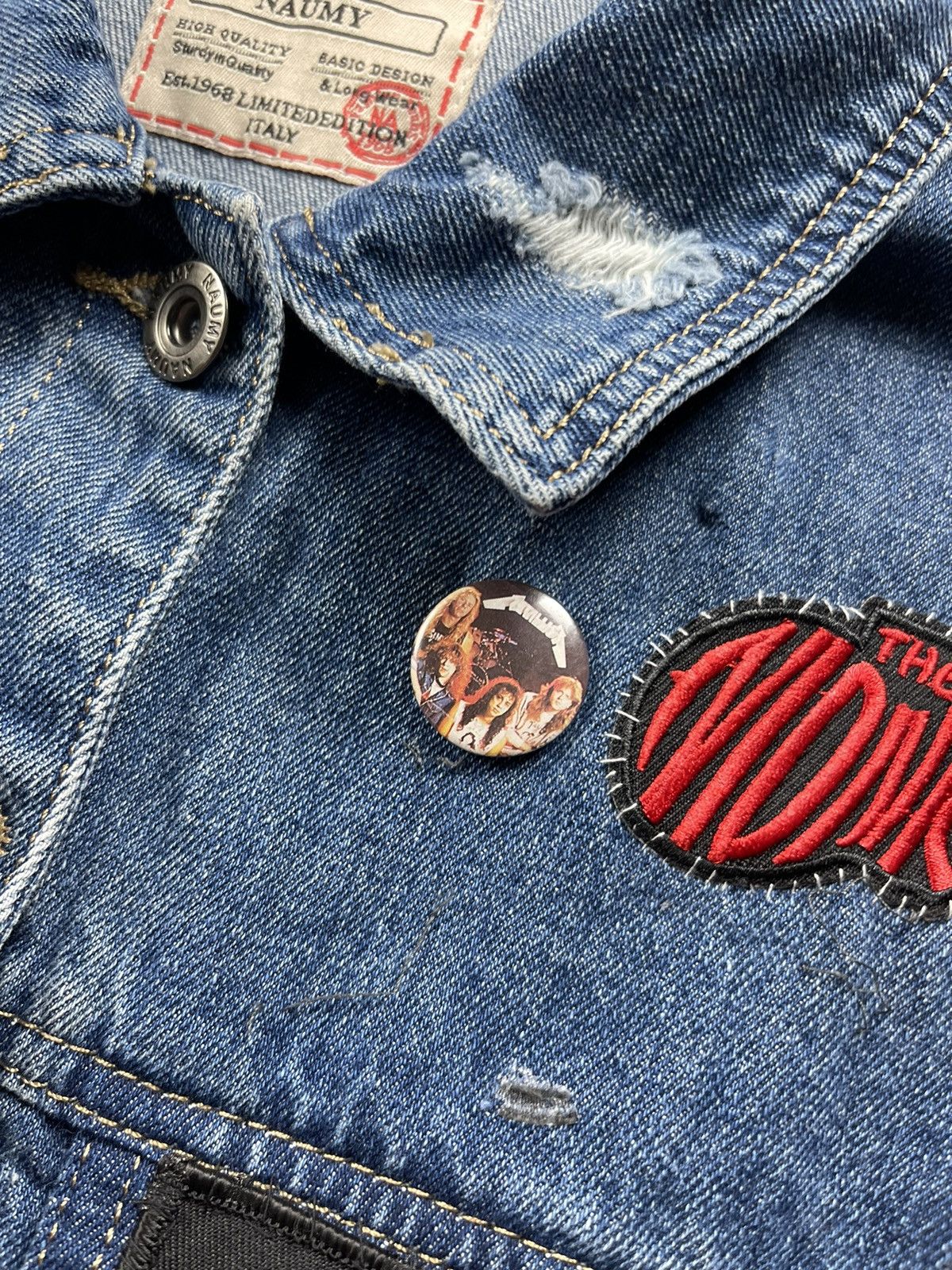 Other Biker Custom Rock Patched Denim Vest Italy Vintage Patches Size US M / EU 48-50 / 2 - 11 Thumbnail