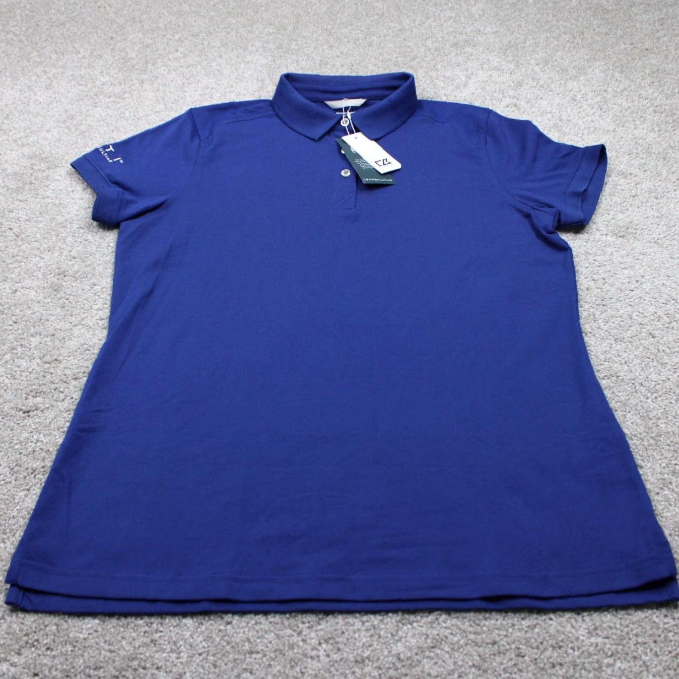 Cutter & Buck Cutter & Buck Polo Shirt Womens XL Blue NWT CB DryTec Cotton+ S/S Pullover Polo Size XL / US 12-14 / IT 48-50 - 2 Thumbnail