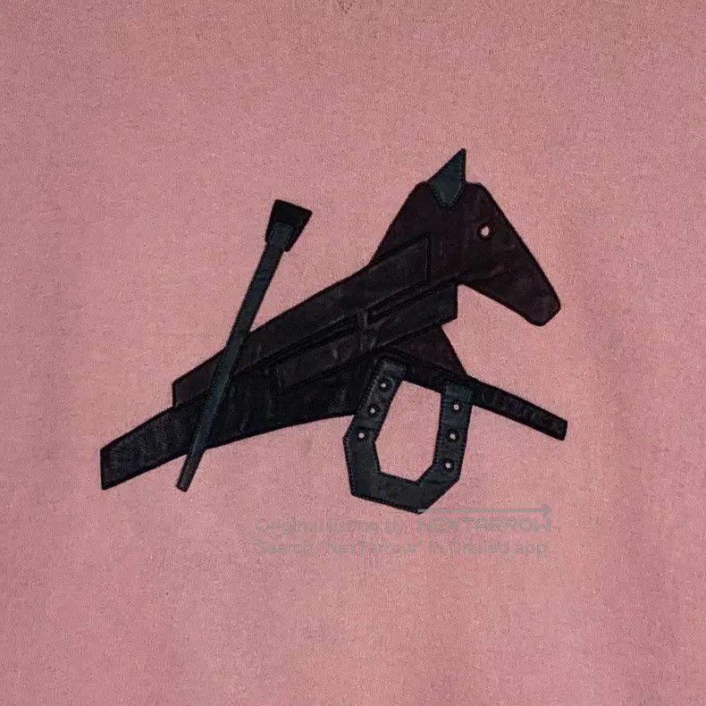 Hermes Hermes Pink Mechanical Horse and Leather Cotton Round Neck Size M / US 6-8 / IT 42-44 - 4 Thumbnail
