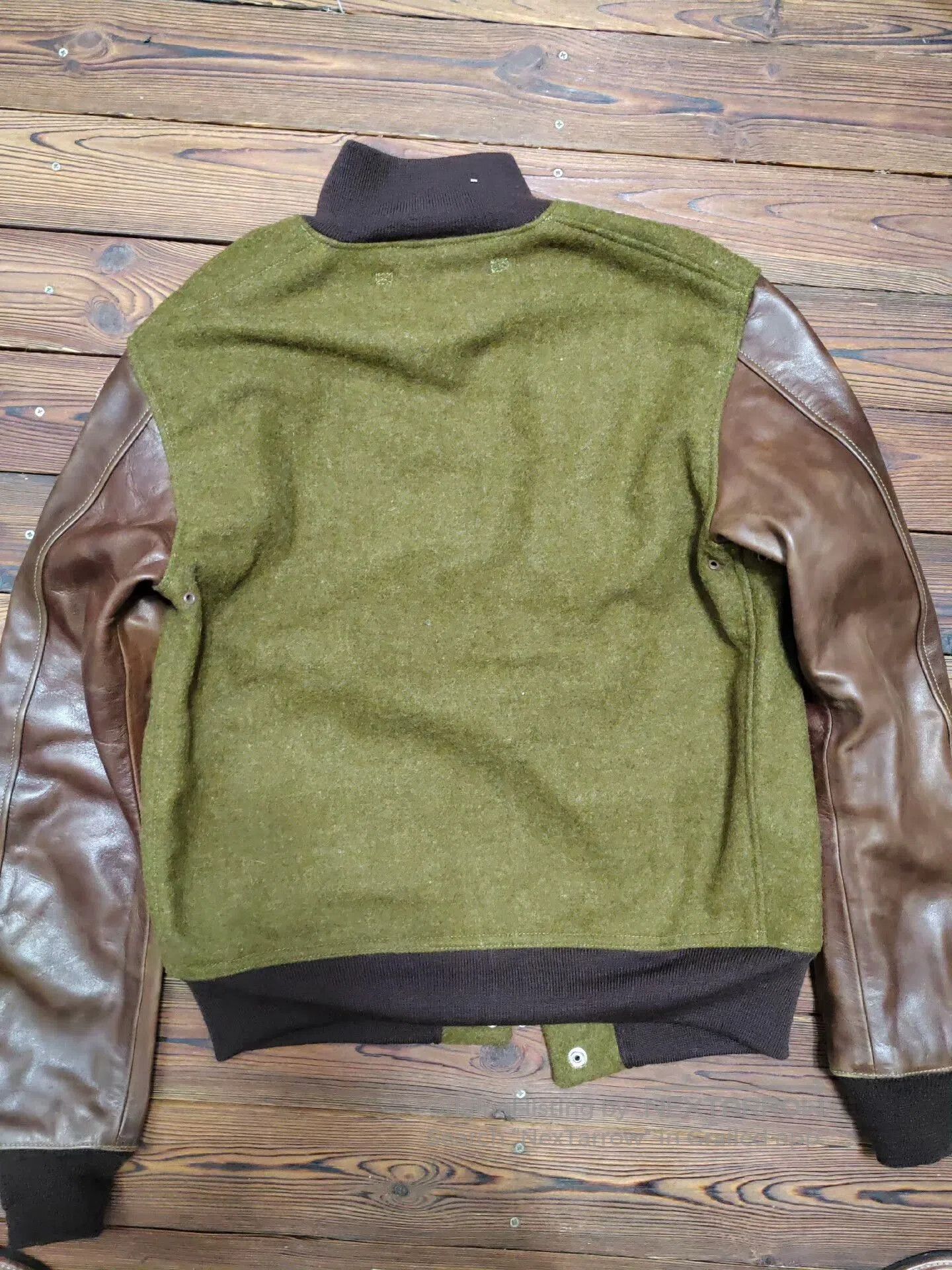 Japanese Brand Eastman A1 Thunderbird Wool Leather Jacket. Size US M / EU 48-50 / 2 - 8 Thumbnail