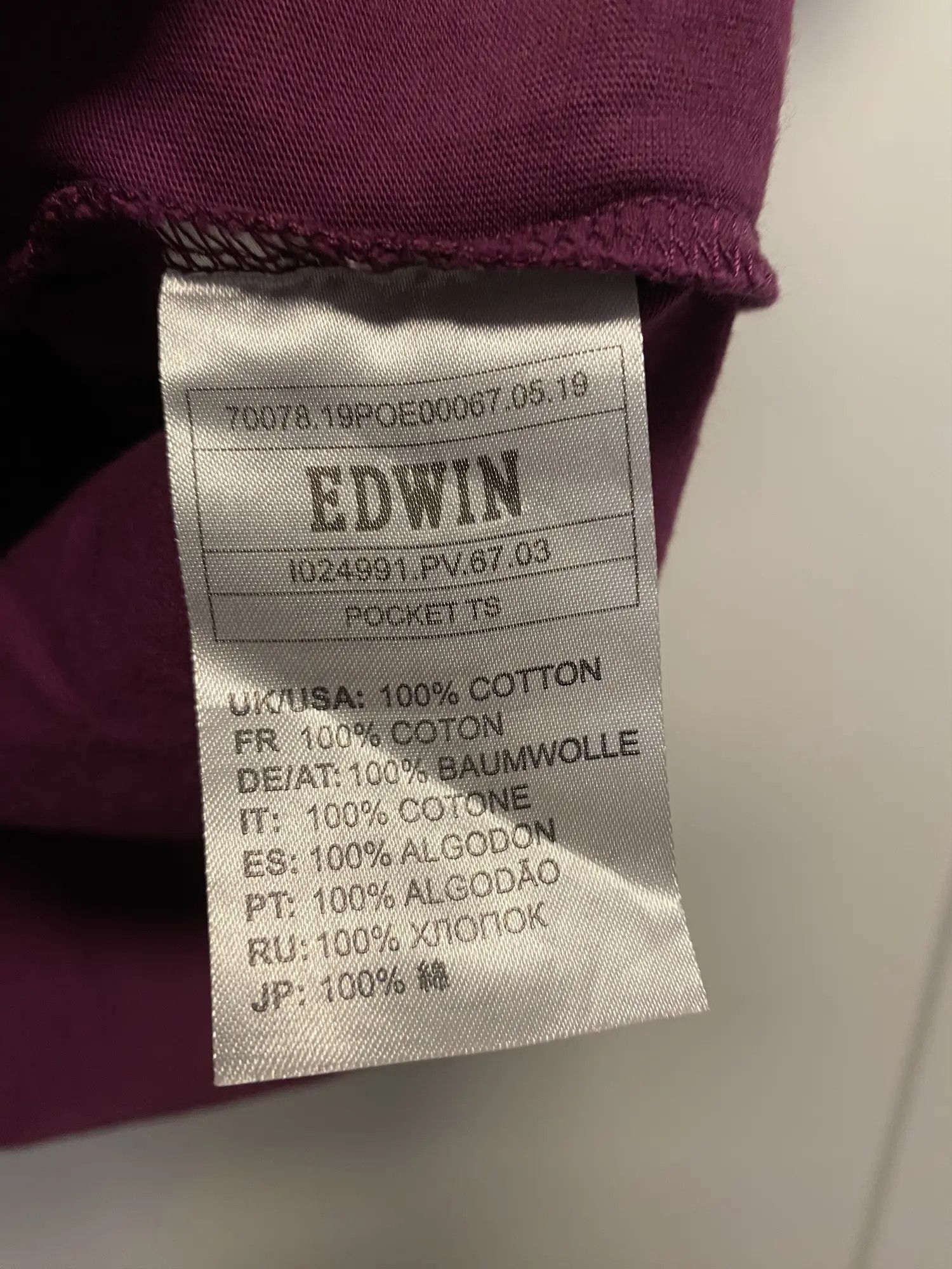 Edwin Edwin pocket ts t-shirt size M Size US M / EU 48-50 / 2 - 6 Thumbnail