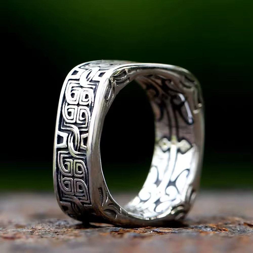 Jewelry Art Carved Ring ( size 7 to 13 ) Size ONE SIZE - 2 Thumbnail