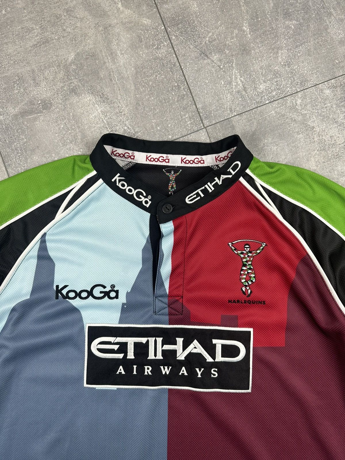 Canterbury of New Zealand Kooga Harlequins Rugby Multi-print Logo Jersey Size US L / EU 52-54 / 3 - 5 Thumbnail