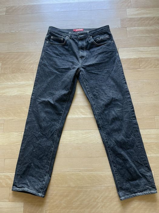 Supreme Black denim Supreme x Smurf rare pants | Grailed