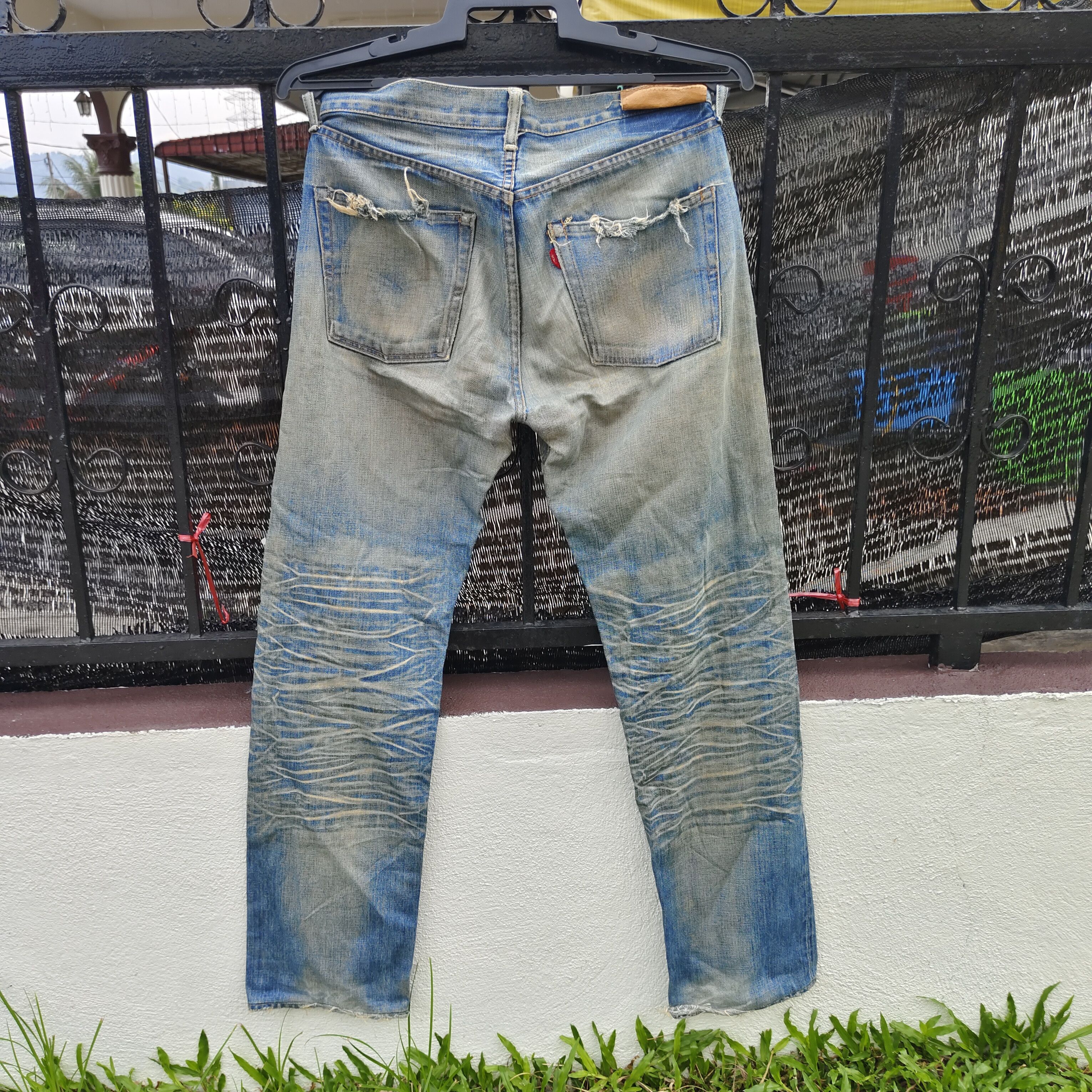 Levi's Vintage Levi's Big E Lot 66501 Distressed Selvedge Jean Size US 30 / EU 46 - 3 Thumbnail
