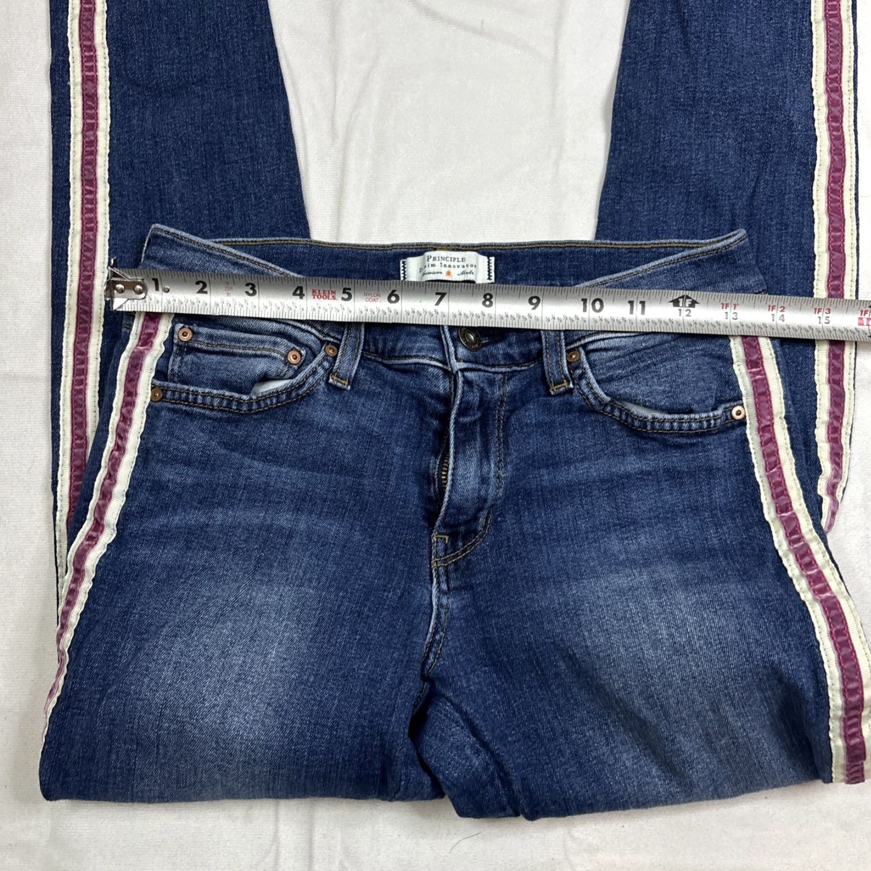 Vintage VINTAGE Principle Denim Skinny Jeans Dreamer In Candyland 28 USA Ribbon Edge Belt Loops 5-Pocket Denim Women Blue Slim Stretch 28 Size 28" / US 6 / IT 42 - 4 Thumbnail