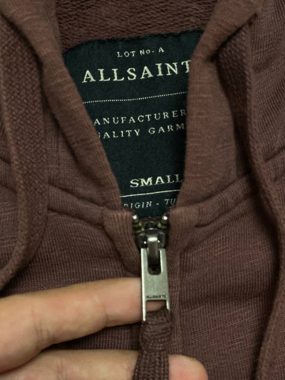 Allsaints × Vintage Allsaints ZIP Up Hoodie Small Center Logo Oversized Y2K Size US S / EU 44-46 / 1 - 7 Thumbnail