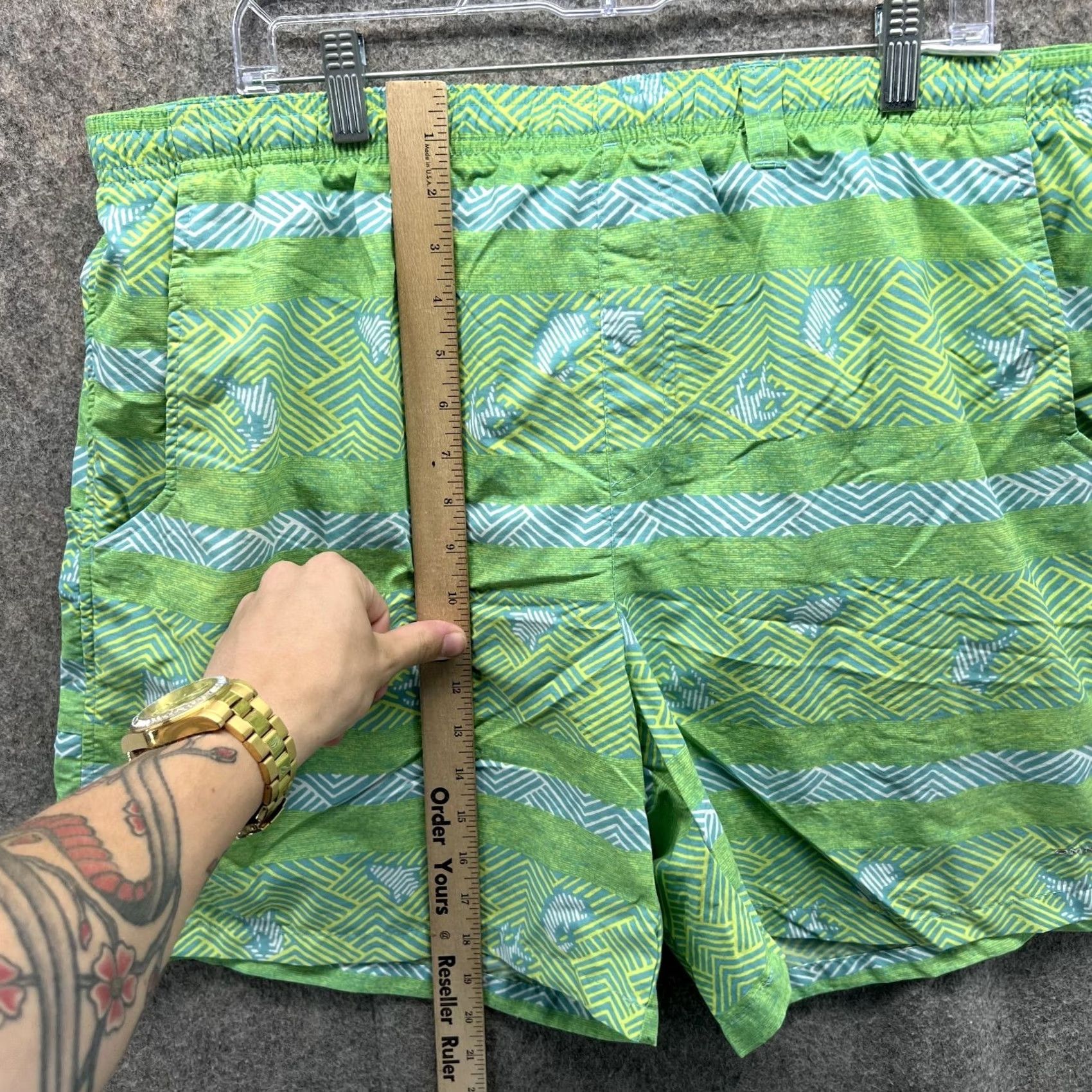Swims VINTAGE Columbia Shorts Men XL Green Swim Bottom Lined PFG Performance Pockets Drawstring Size US 36 / EU 52 - 6 Thumbnail