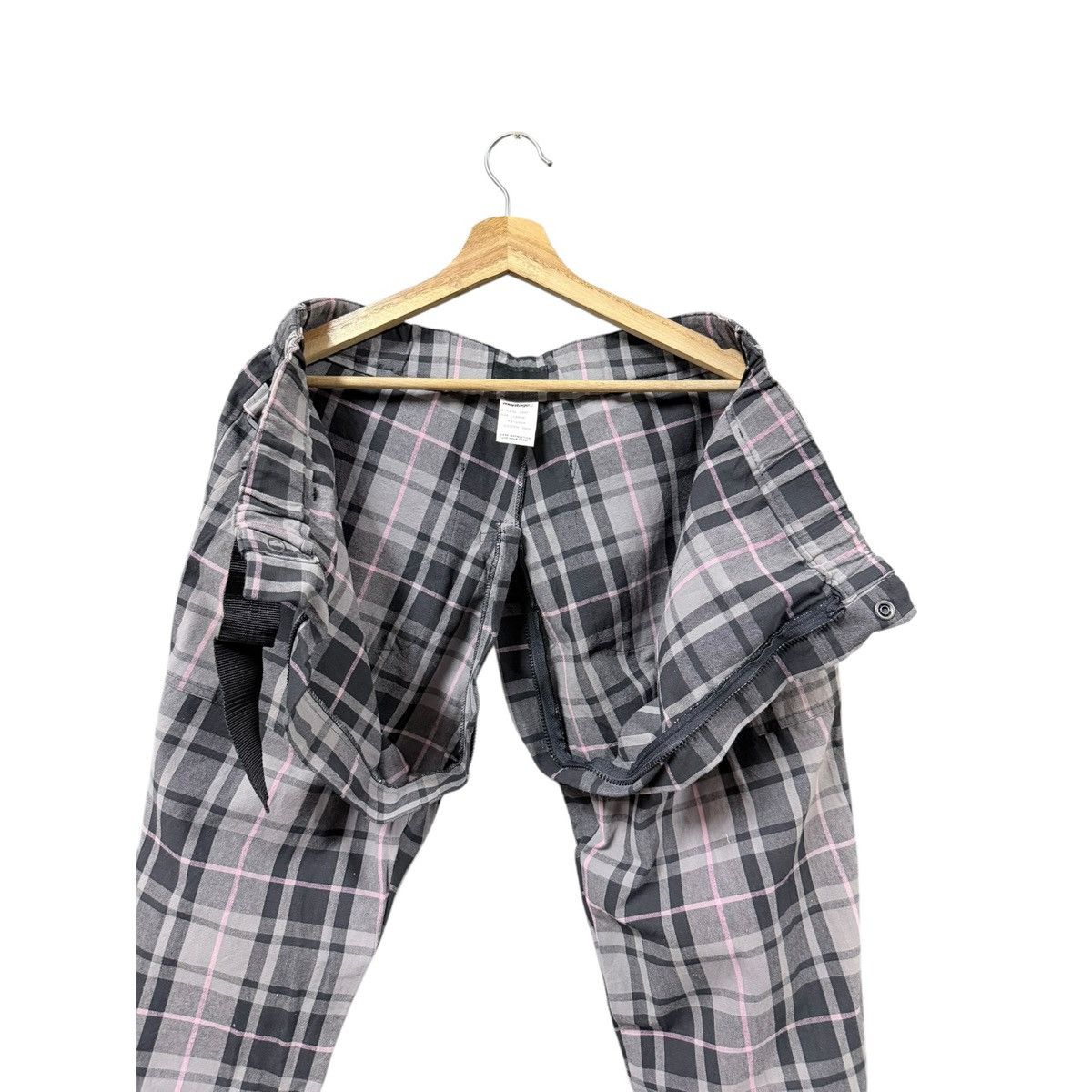 Montage Vtg🔥Montage Zipper Fatigue Pocket Tartan Pants Size US 33 - 17 Thumbnail