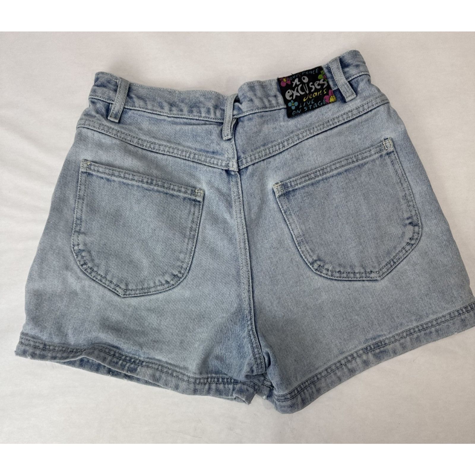 Other Vtg 80s No Excuses Embroidered Floral Jean Short Festival 9 Size 28" / US 6 / IT 42 - 2 Thumbnail