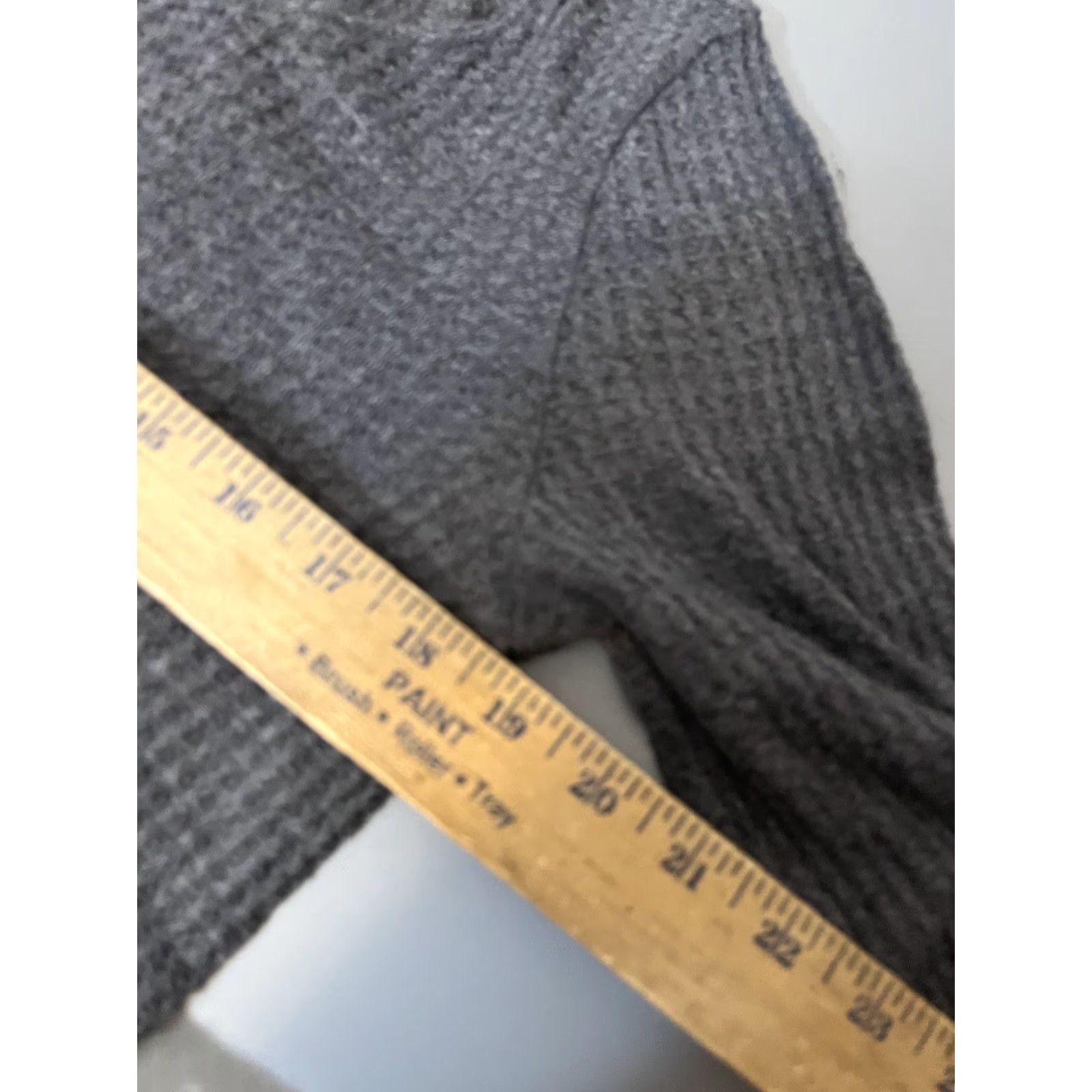 Aeropostale Aeropostale Women’s XL Gray Waffle Fit V Neck Long Sleeve Tee 전 Size XL / US 12-14 / IT 48-50 - 4 Thumbnail