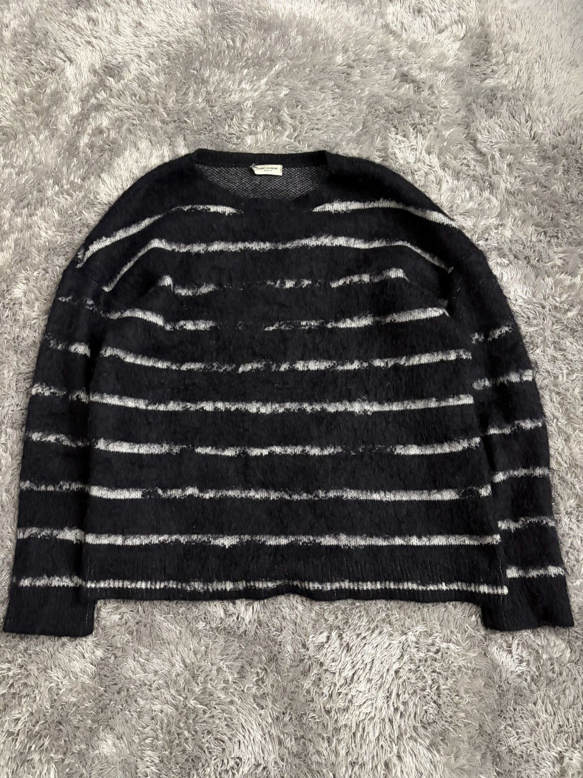 Saint Laurent Paris HEART THROB STRIPED SWEATER Size US M / EU 48-50 / 2 - 1 Thumbnail